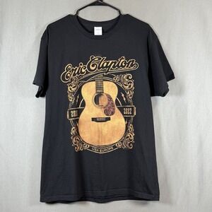 Eric Clapton 2021 2022 Europe USA Tour Shirt Size Large 2 Sided